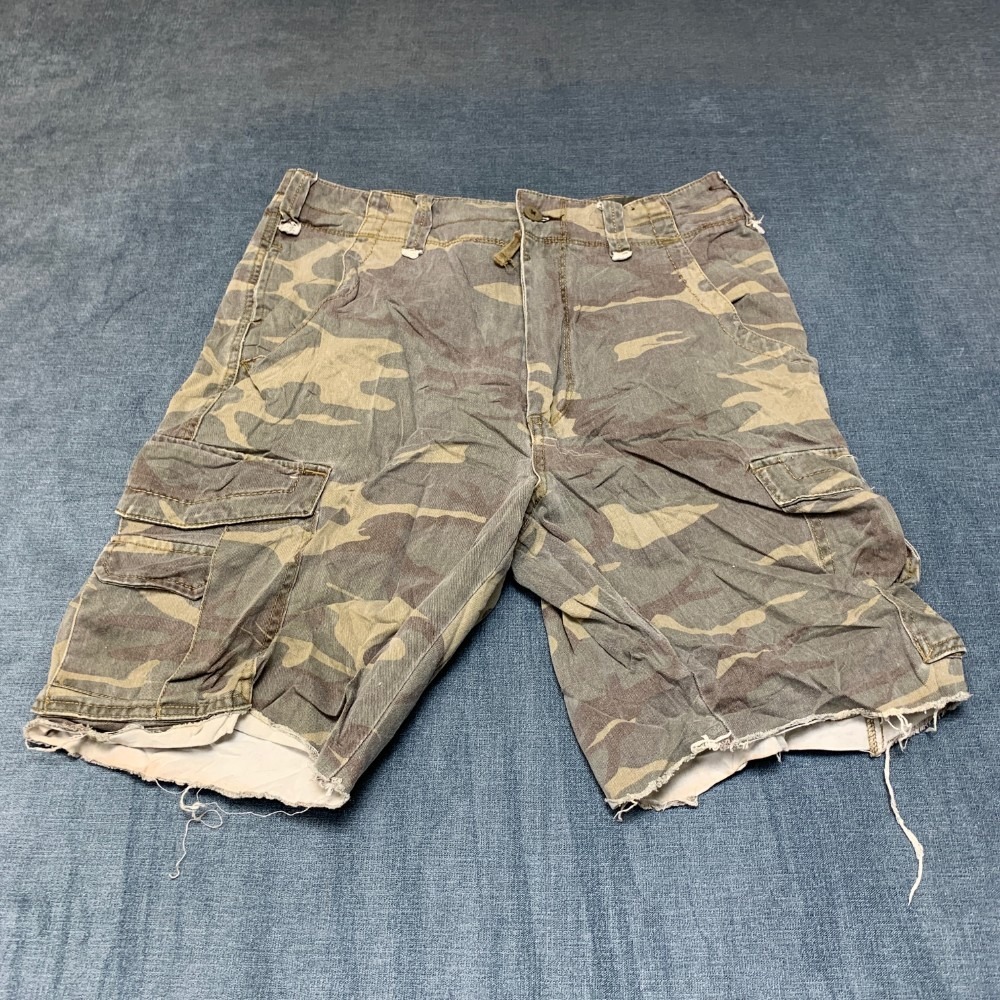 Unionbay Cargo Shorts Men 32 Green Cotton Camouflage Tactical Outdoor Hiking